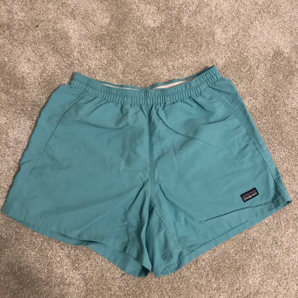 Patagonia Women’s Teal Baggies Shorts 5”- Small